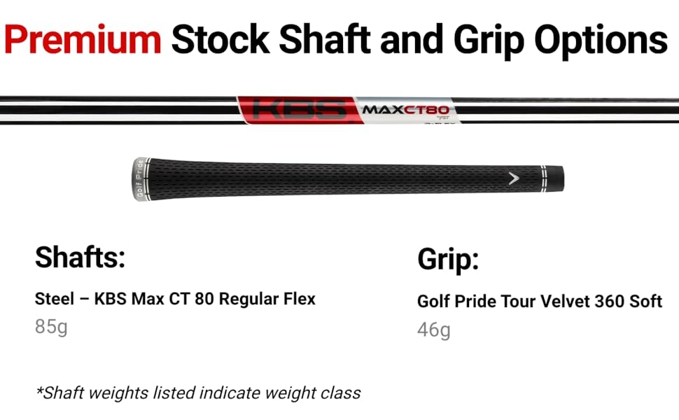 shaft and grip options